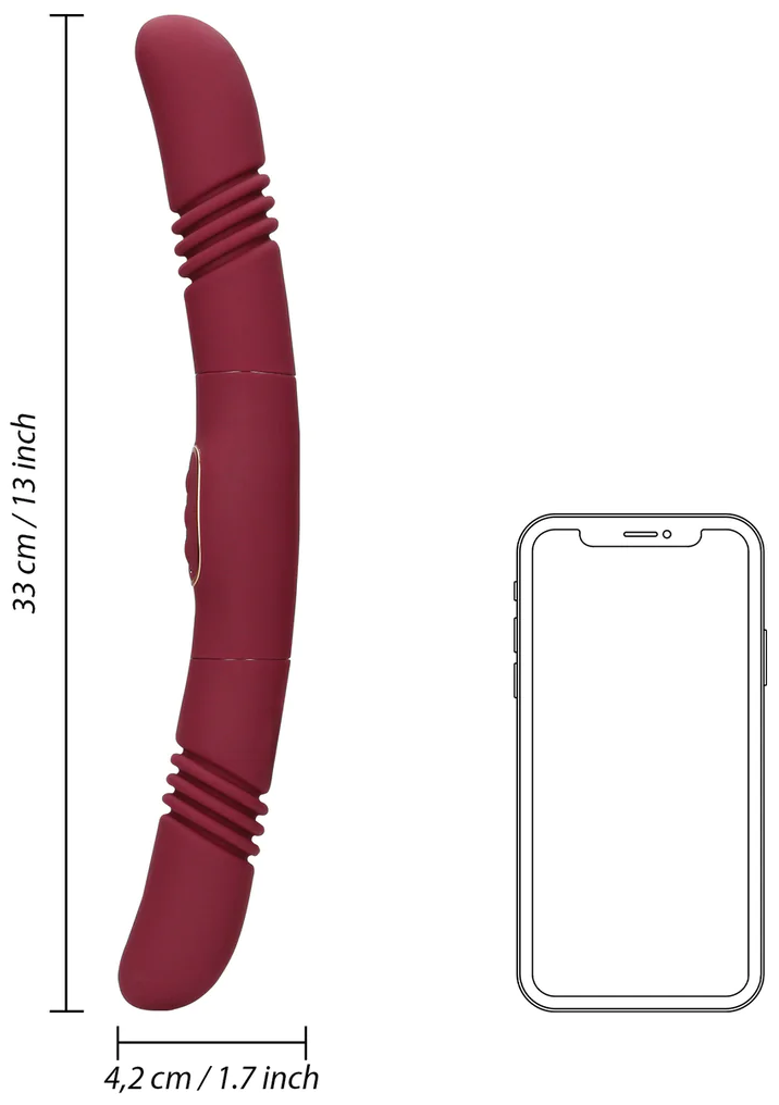 Loveline Double Sided Pulsatore Doppio 33cm Silicone