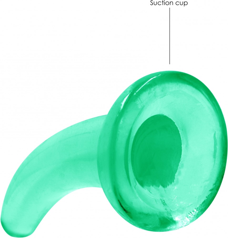 RealRock Crystal Clear 4,7 dildo con ventosa turchese 12 cm