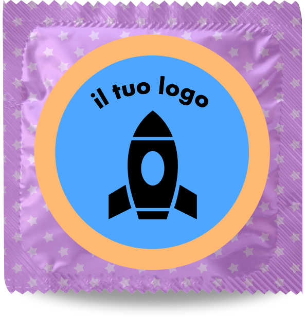 Preservativi personalizzati logo foil 48 pezzi marketing