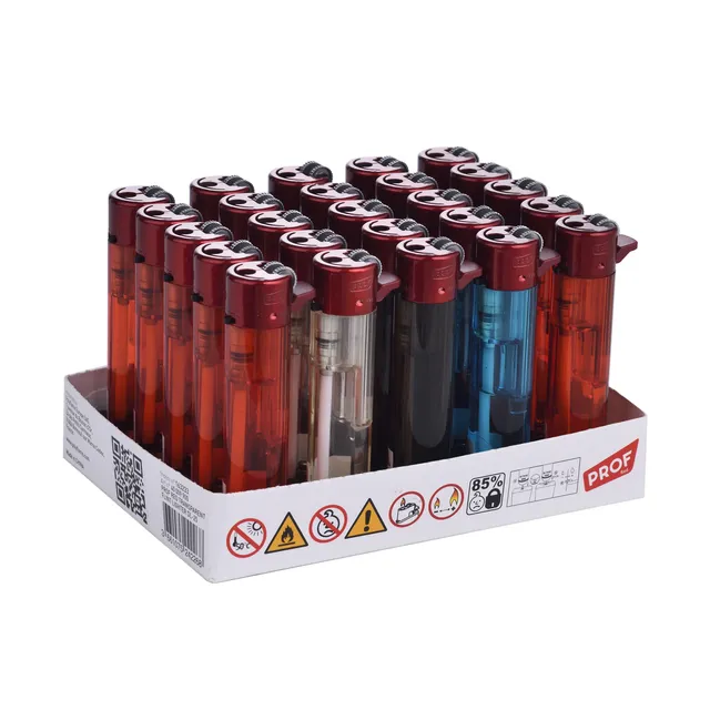Prof Transparent Flint DL-25 accendini elettronici 25 pz