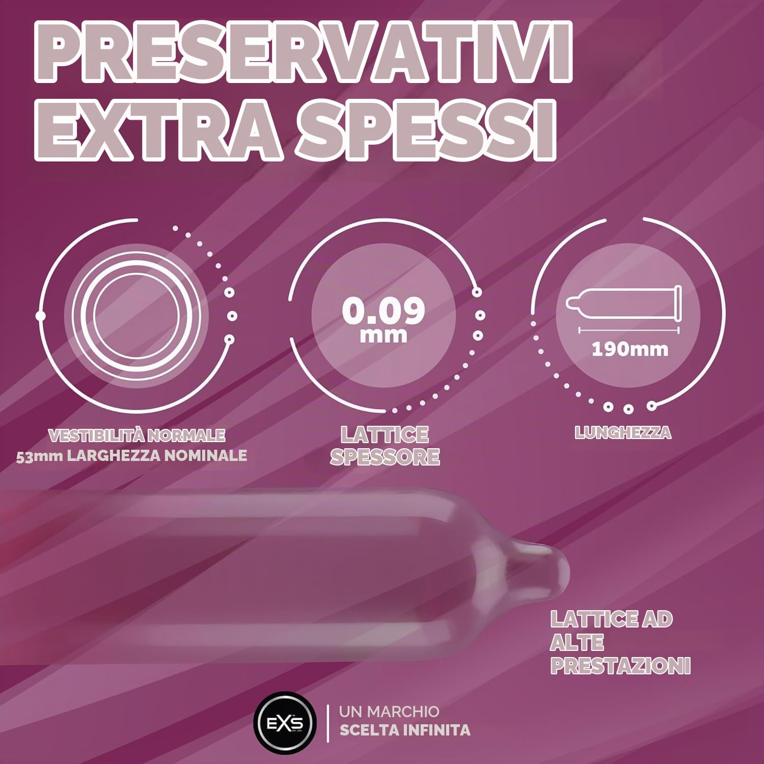 EXS Extra Safe preservativi resistenti 12 pezzi