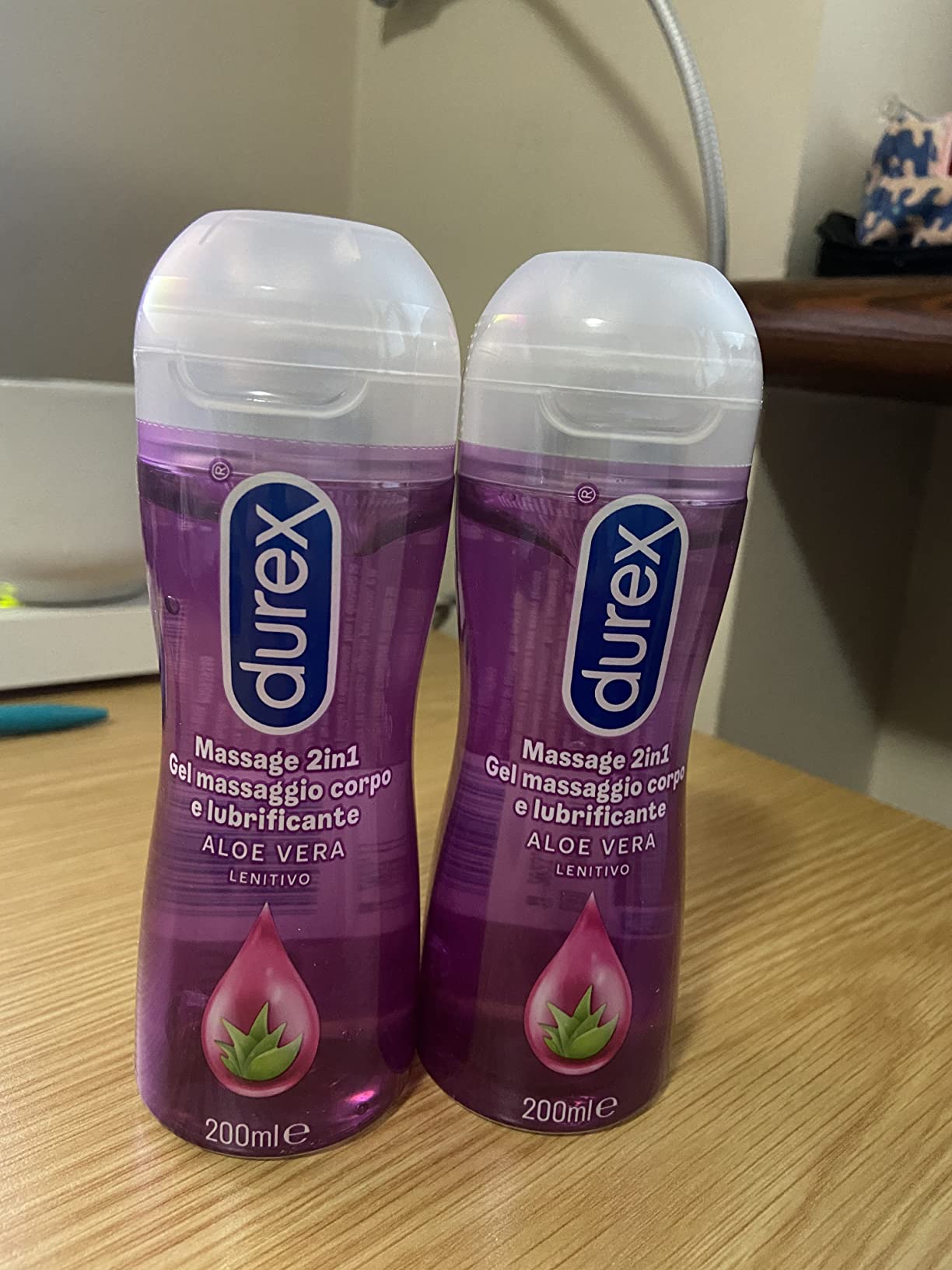 Durex Massage 2 in 1 gel massaggio e lubrificante 2x200 ml