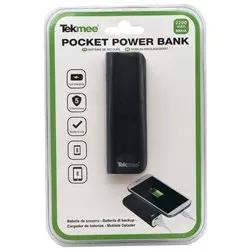 Pocket Power Bank 2200mAh caricabatterie USB nero