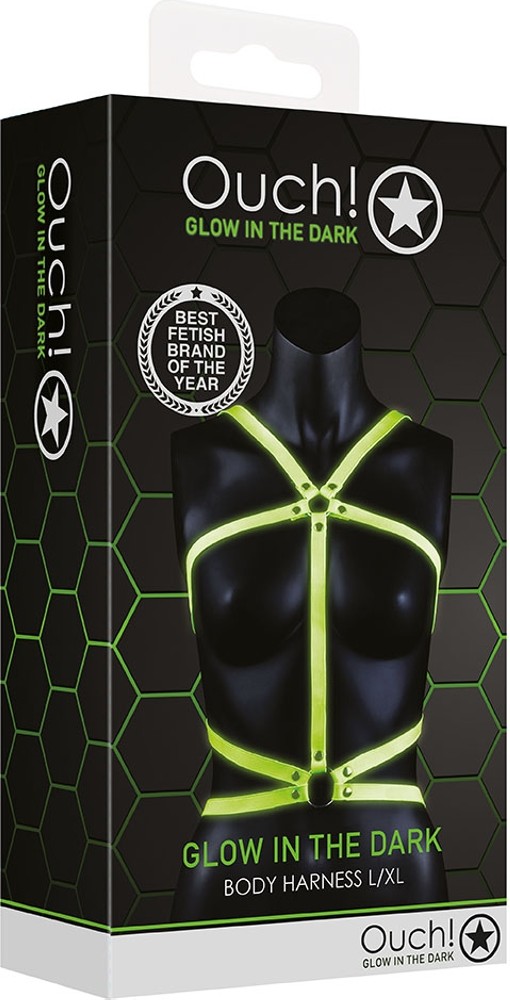 Ouch! Body Harness Glow in the Dark harness S/M fluorescente