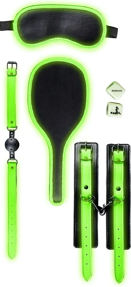 Ouch! Bondage Kit 1 Kit Bondage Fluorescente al Buio