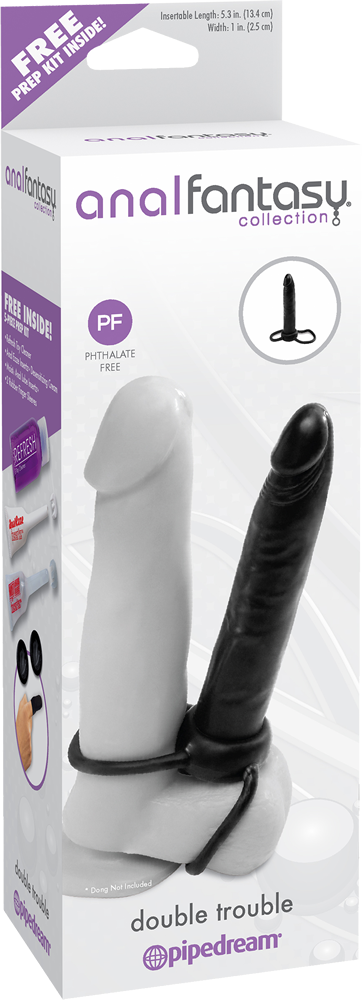 Pipedream Double Trouble dildo indossabile 15 cm doppia penetrazione