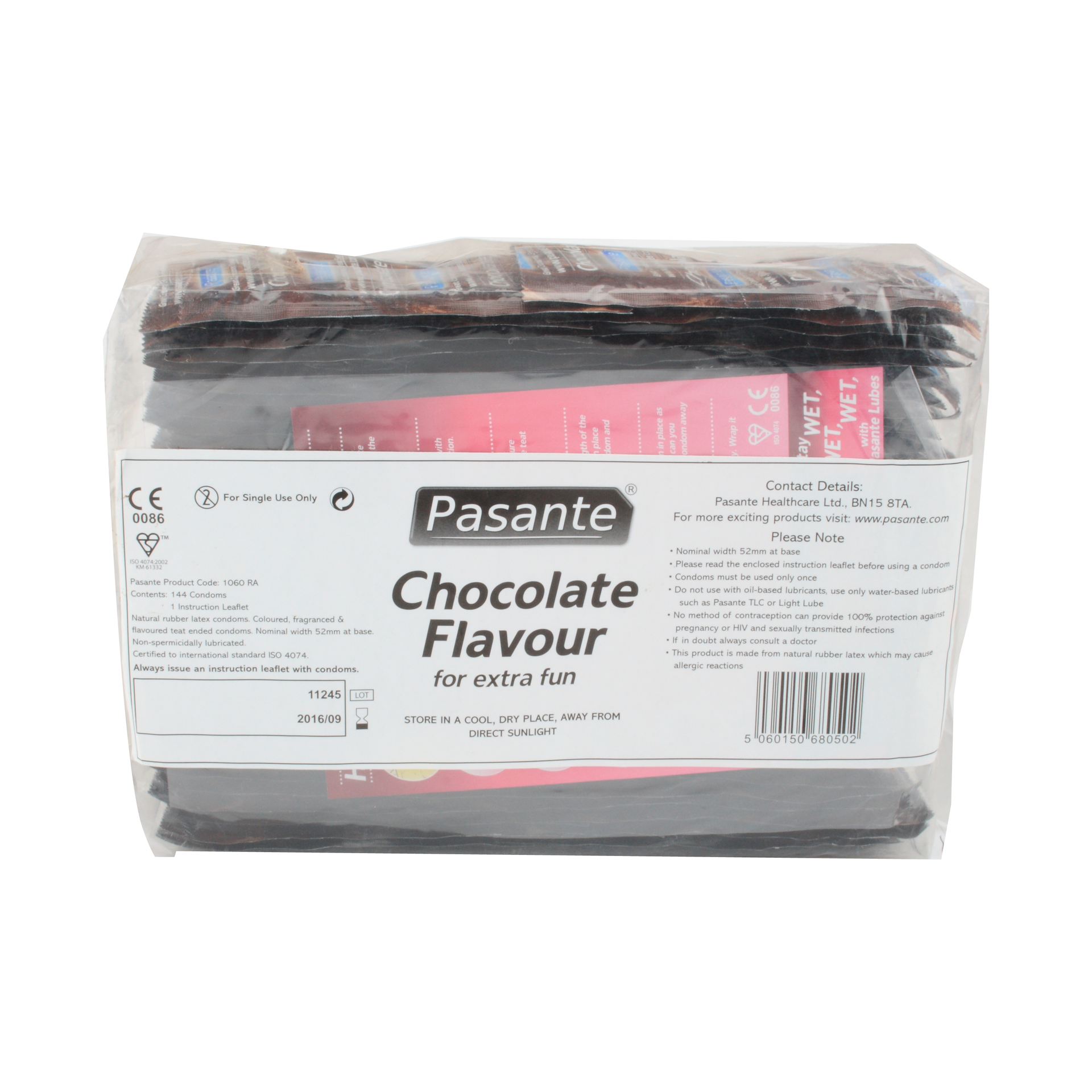 Pasante Cioccolato preservativi aromatizzati 144 pezzi