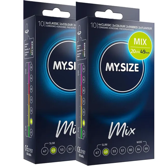 MY.SIZE PRO Mix preservativi 49mm 20 pezzi assortiti