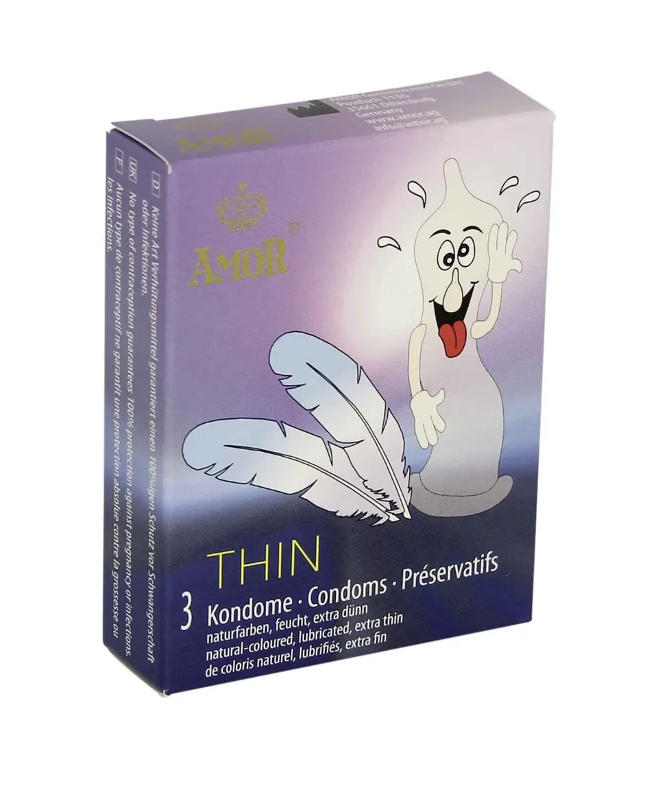 Amor Thin Effetto Nudo preservativi 3 pezzi sottili