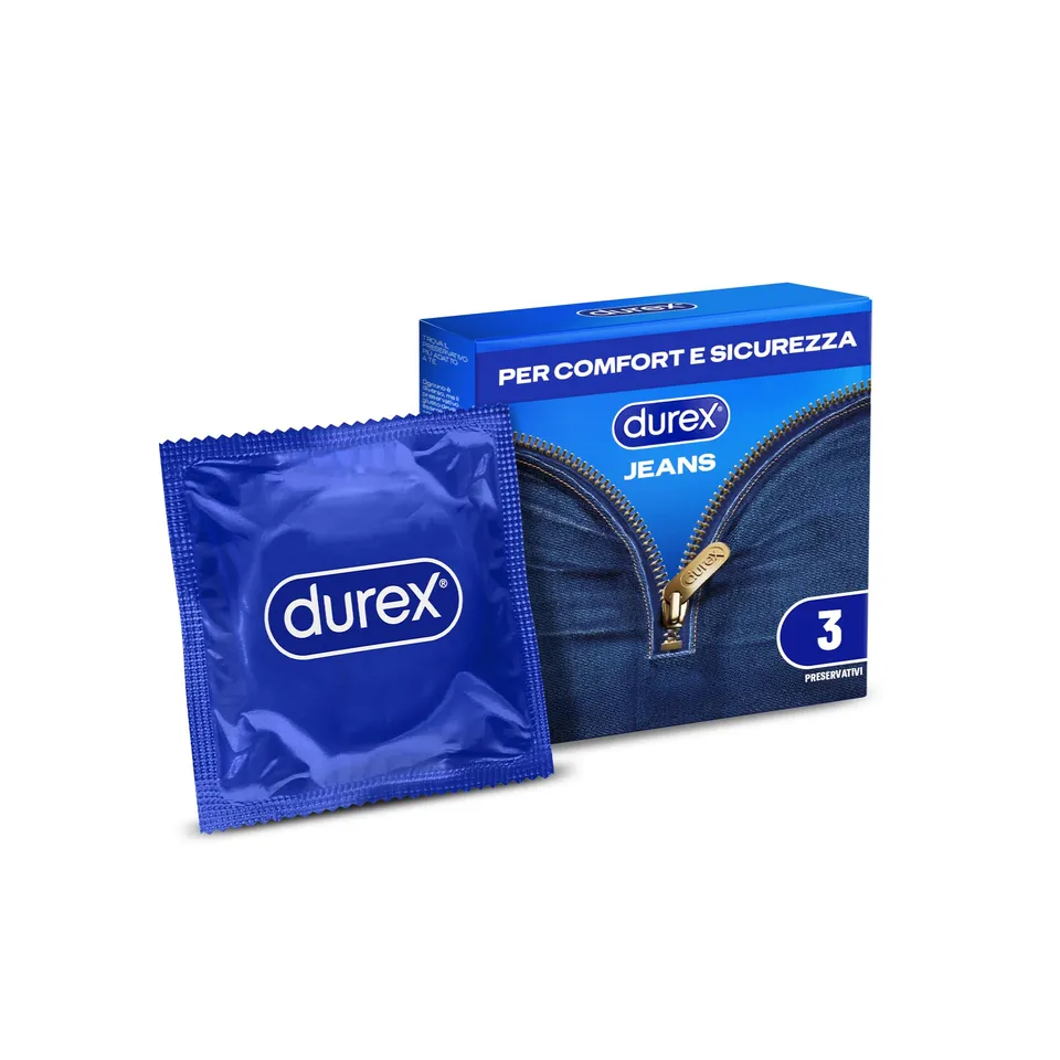 Durex Settebello Jeans preservativi 52.5 mm 3 pezzi aderenti