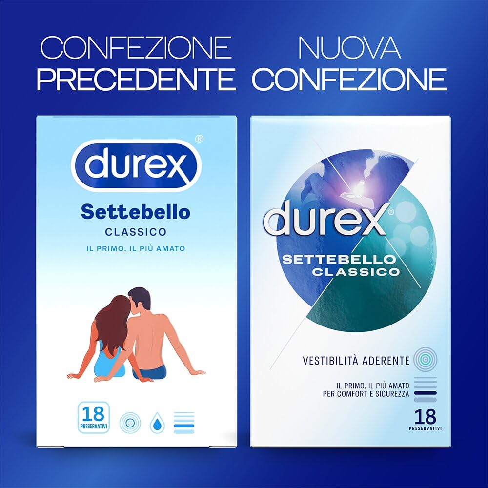 Durex Settebello Classico preservativi classici 18 pz