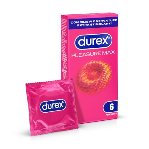 Durex Pleasuremax preservativi con nervature 12 pezzi