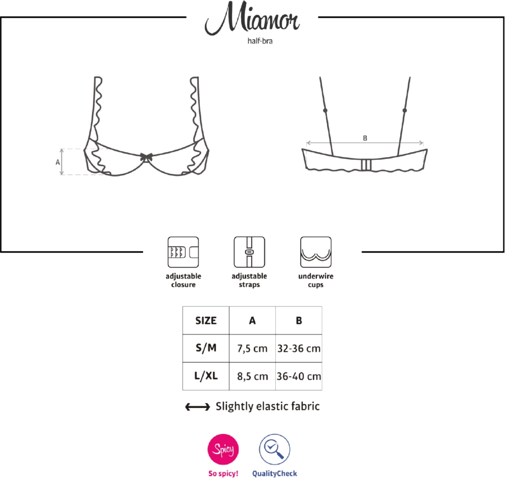 Obsessive Miamor Bra reggiseno pizzo seno scoperto