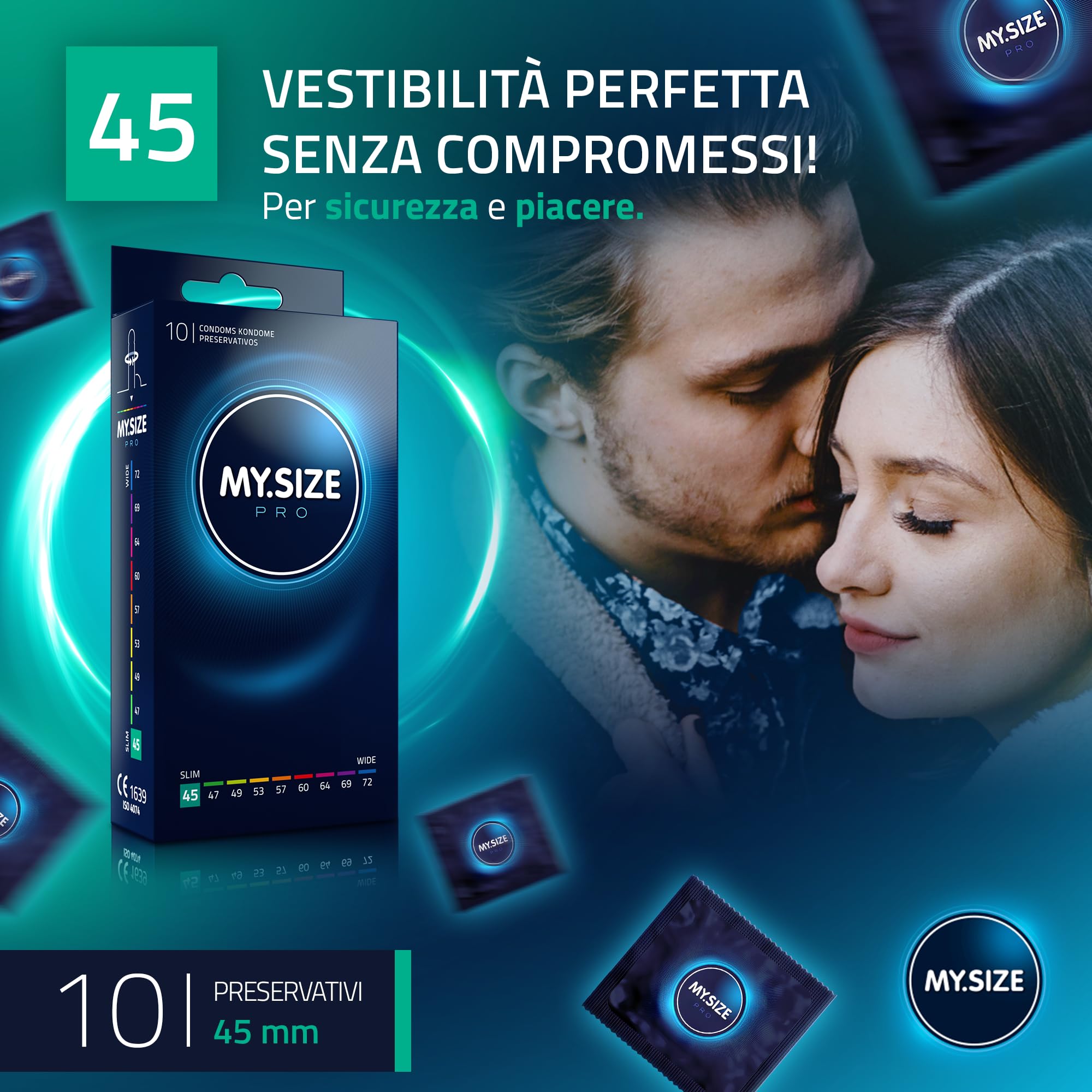 MY.SIZE PRO Elite preservativi 45 mm 10 pezzi stretti
