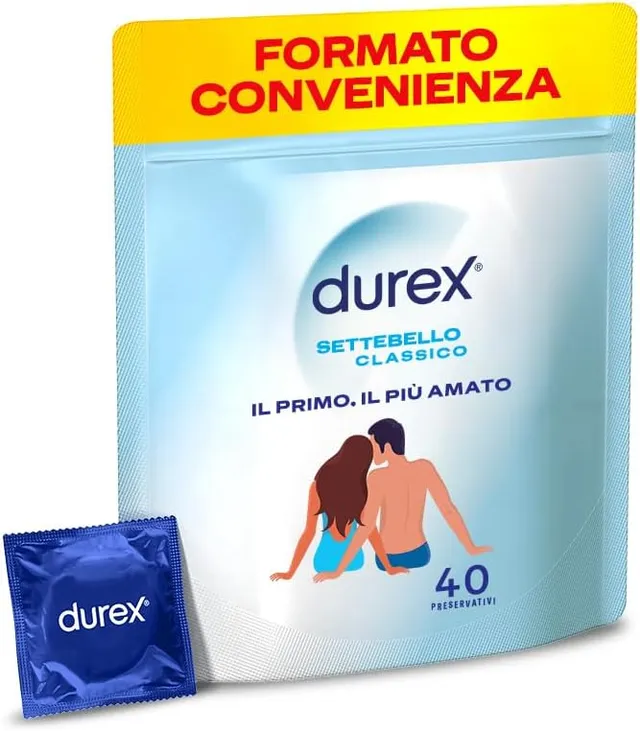 Durex Settebello Classico Preservativi 40 Pezzi Standard