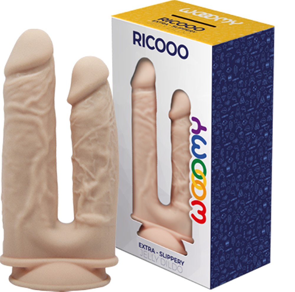 Wooomy Ricooo dildo doppio realistico jelly con ventosa