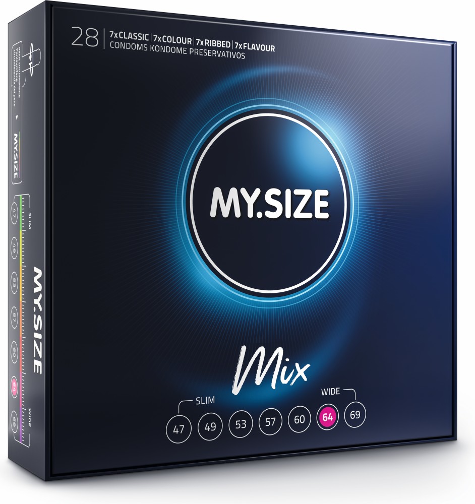 My.Size Mix 64 preservativi misti 64 mm 28 pezzi