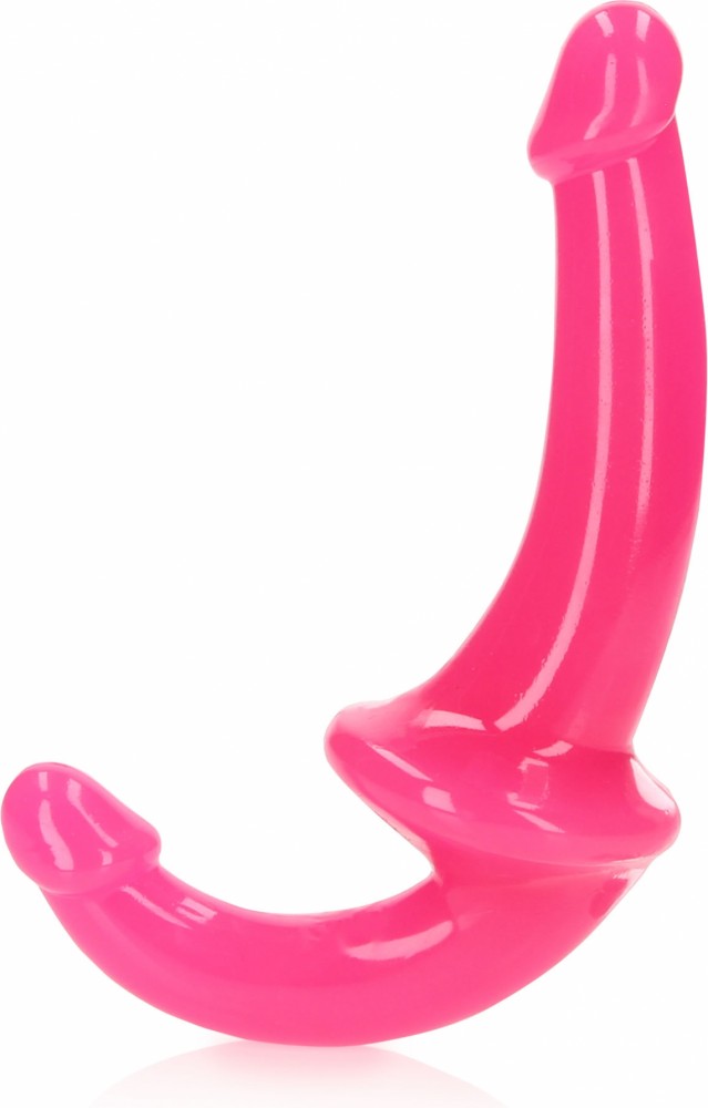 RealRock Strapless Strap-On Glow 6" dildo doppio fosforeo 20 cm