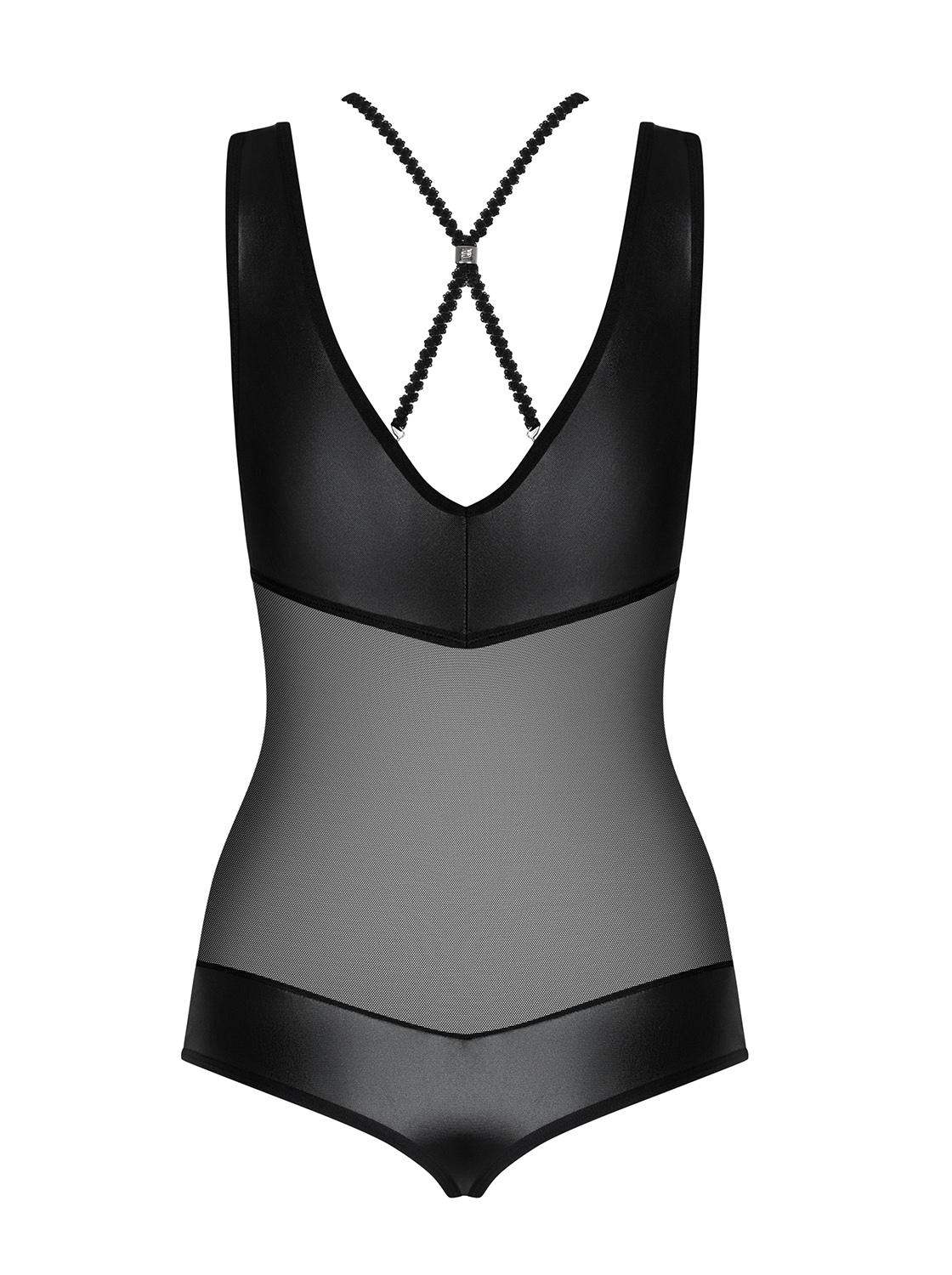 Obsessive Leatheria body sexy nero effetto bagnato