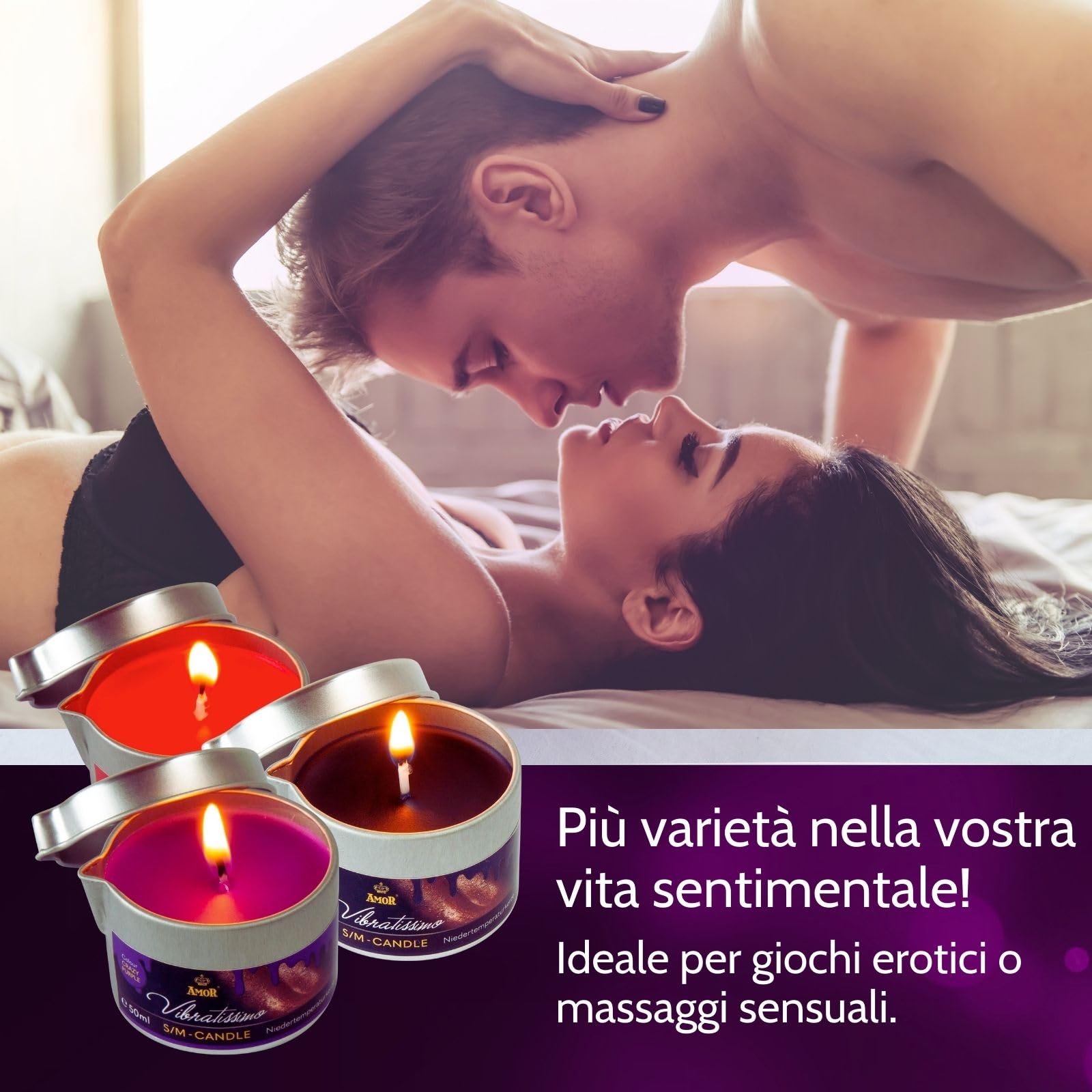 AMOR Vibratissimo Mystic Black Candela Massaggio 50 ml