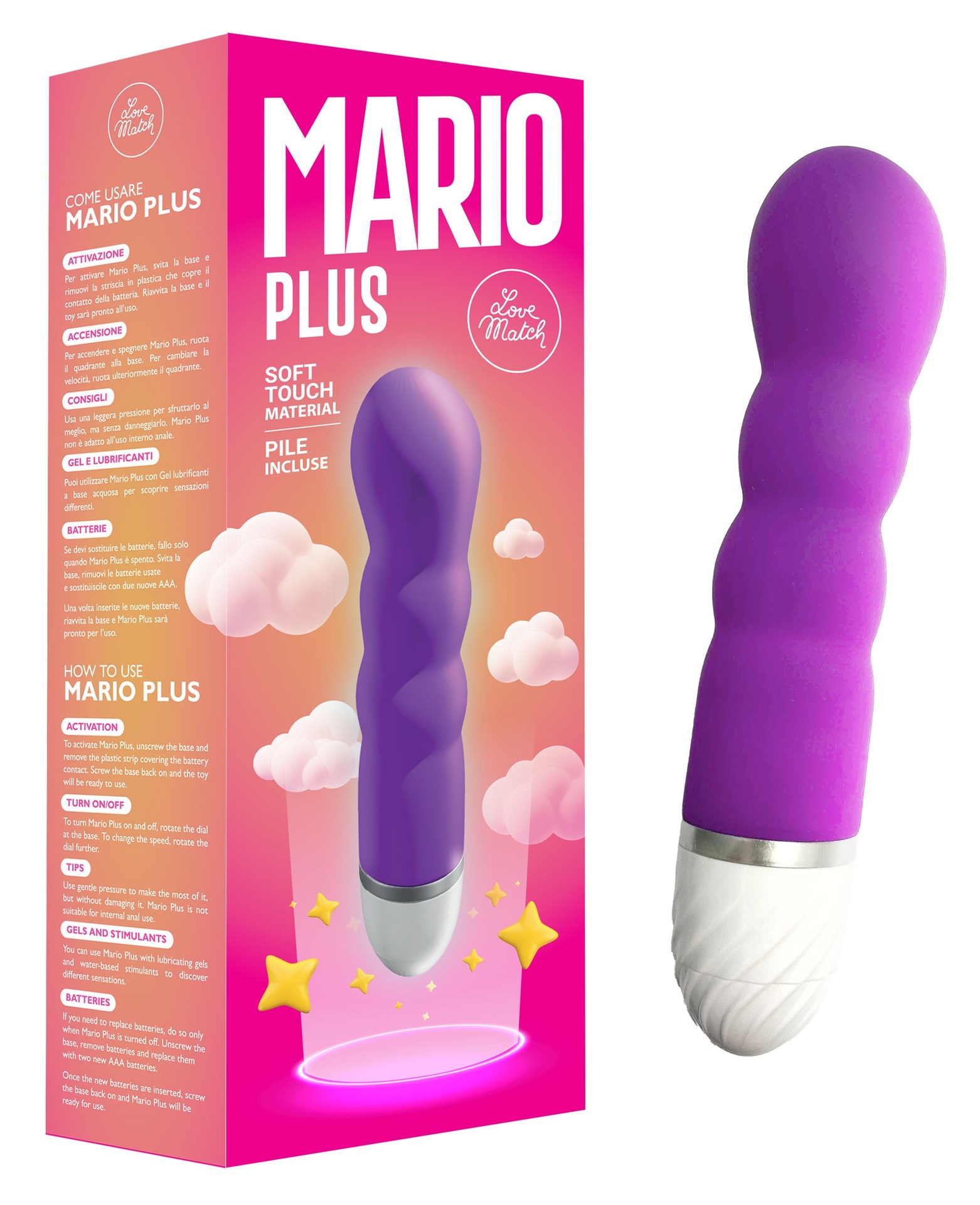 Love Match Mario Plus vibratore punto G silicone 17 cm