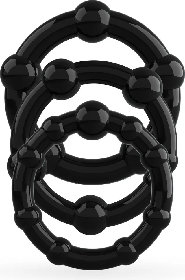 Crushious Triple Bead set 3 anelli fallici TPE elastici erezione