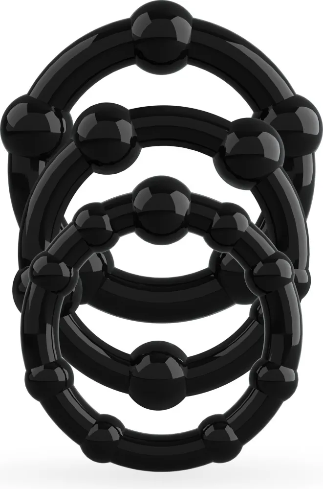 Crushious Triple Bead set 3 anelli fallici TPE elastici erezione