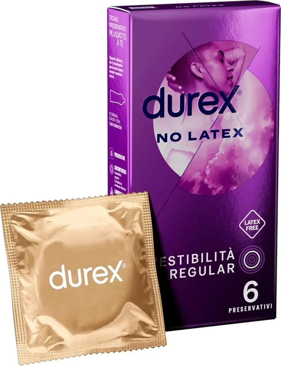 Durex No Latex preservativi senza lattice 6 pezzi