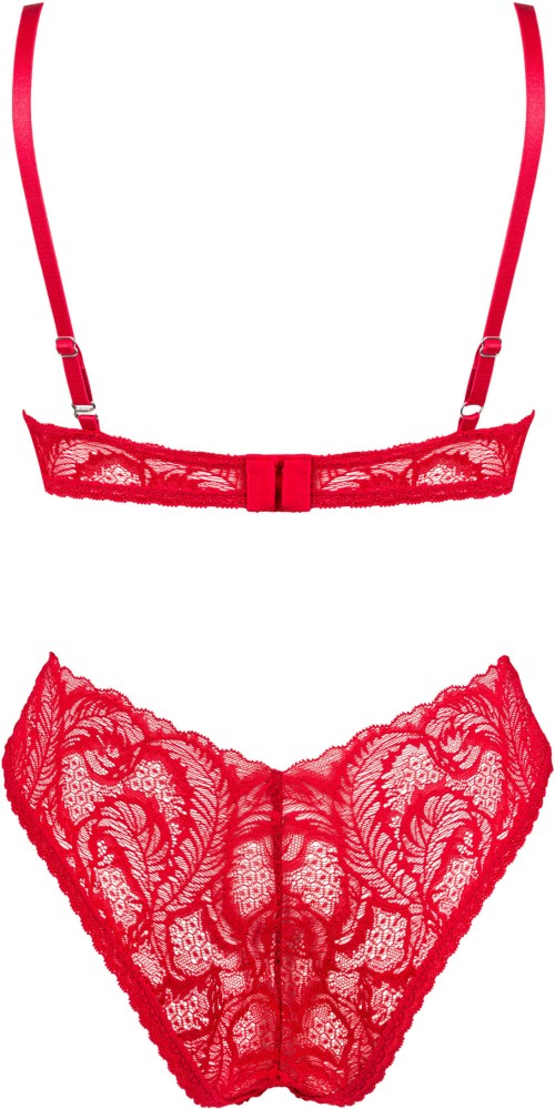 Obsessive Atenica completino intimo rosso XS/S pizzo