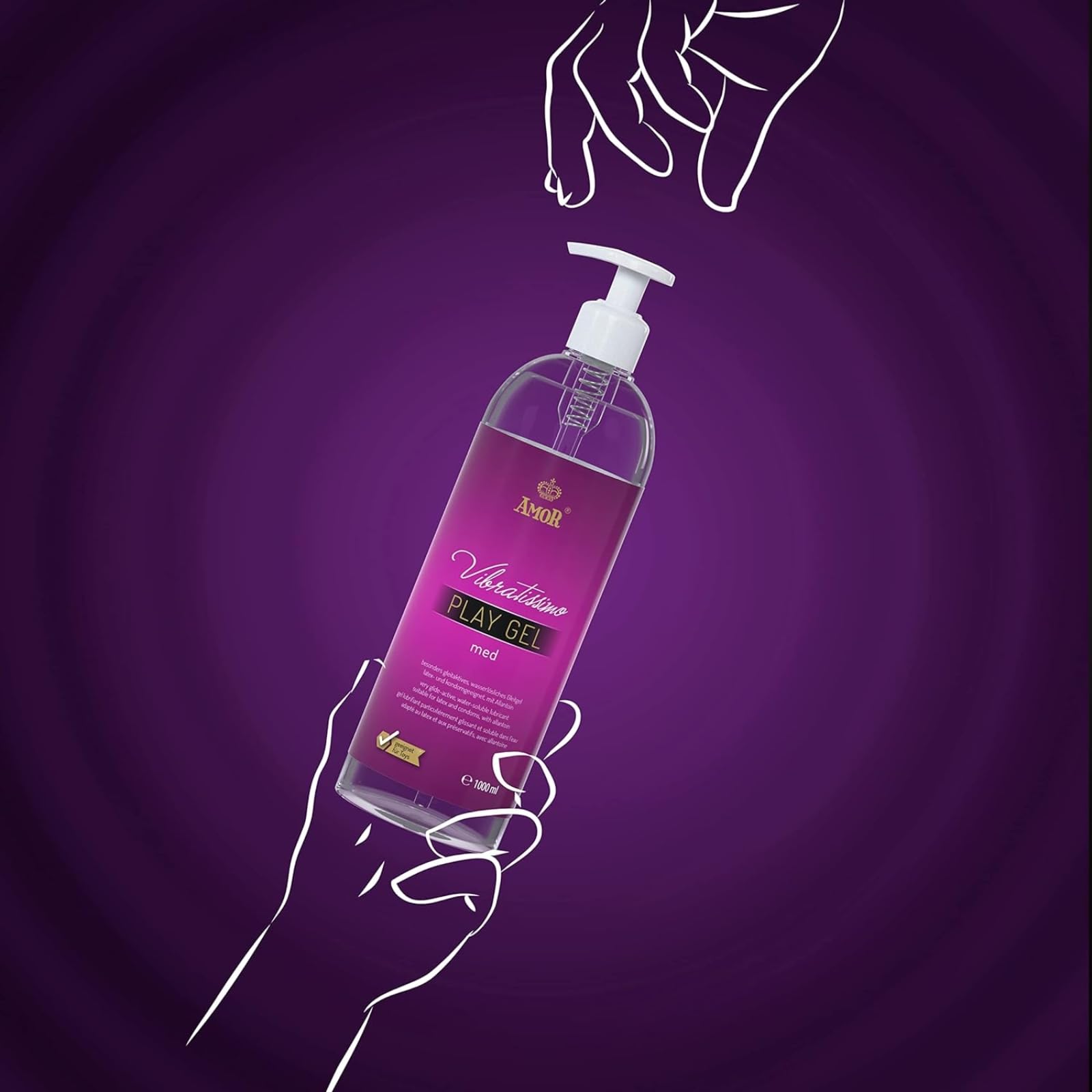 AMOR Vibratissimo Play Gel lubrificante 1000 ml base acqua