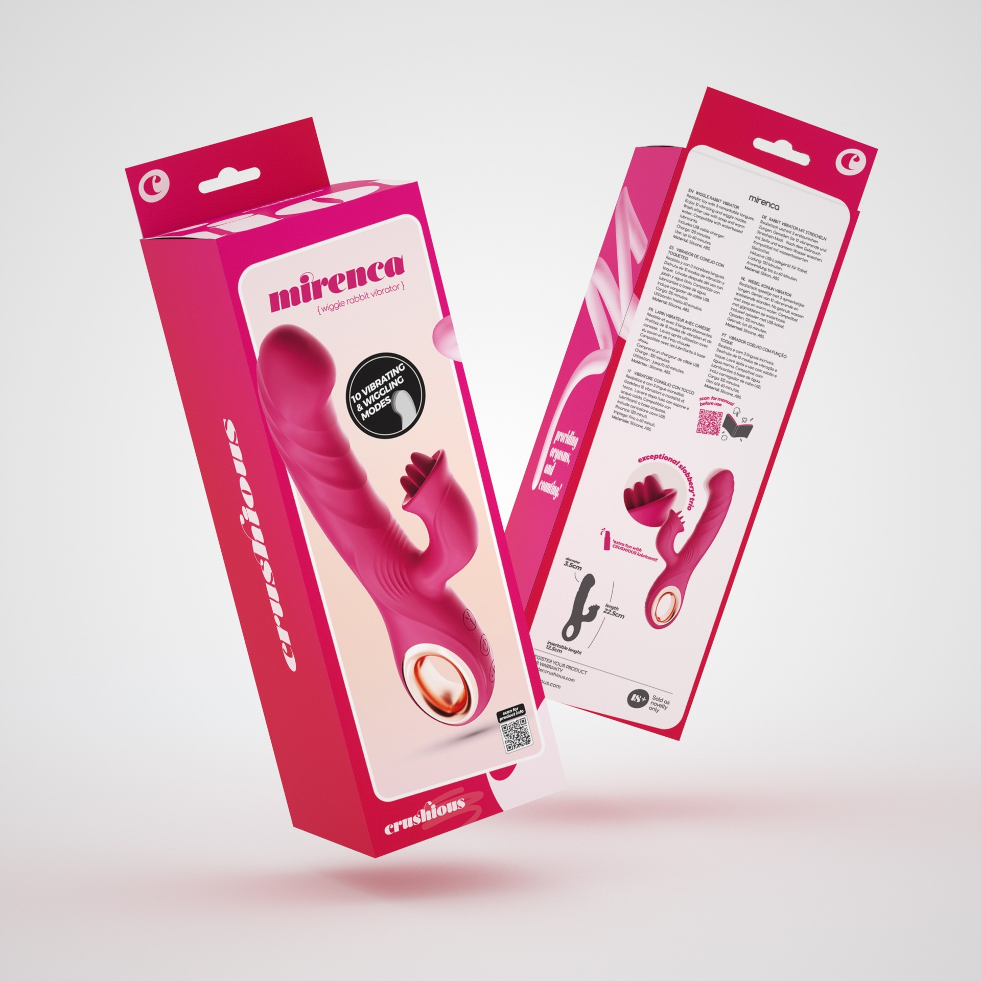 Crushious Mirenca vibratore rabbit punto G 10 vibrazioni