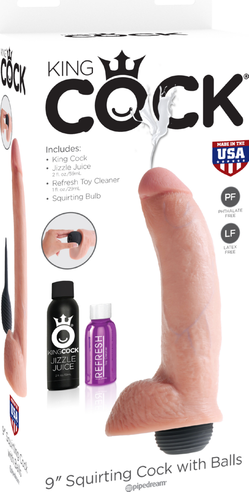 King Cock Squirting Cock 9 Inch dildo realistico eiaculante 23 cm