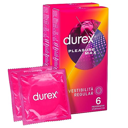 Durex Pleasuremax preservativi con nervature 12 pezzi