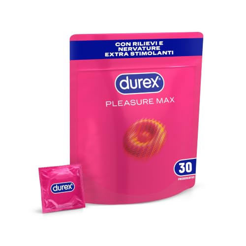 Durex Pleasuremax Profilattici Nervature 30 Pezzi 56 mm