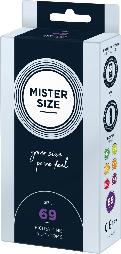 Mister Size 69 mm preservativi su misura 3 pezzi larghi