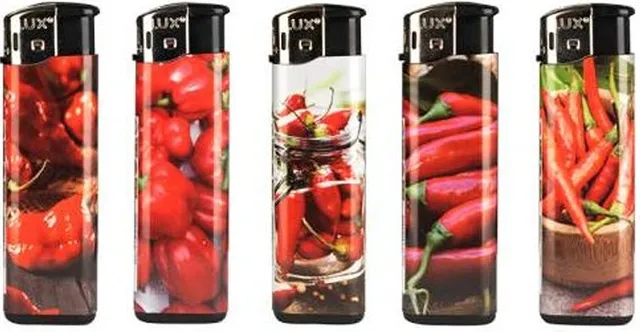Lux Chili accendini elettronici ricaricabili box 50 pz