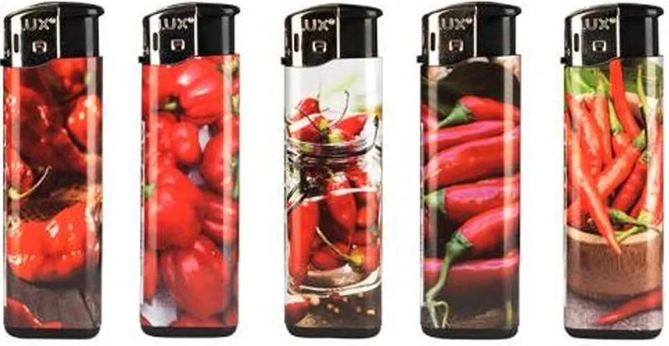 Lux Chili accendini elettronici ricaricabili box 50 pz