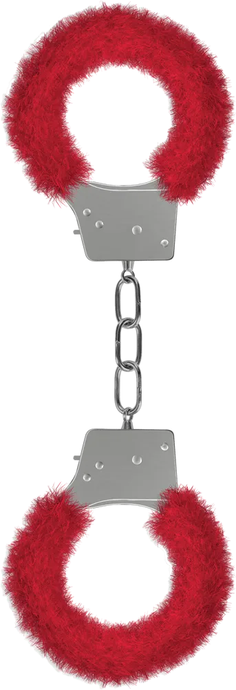Ouch Beginner Handcuffs Furry manette peluche metallo con chiavi
