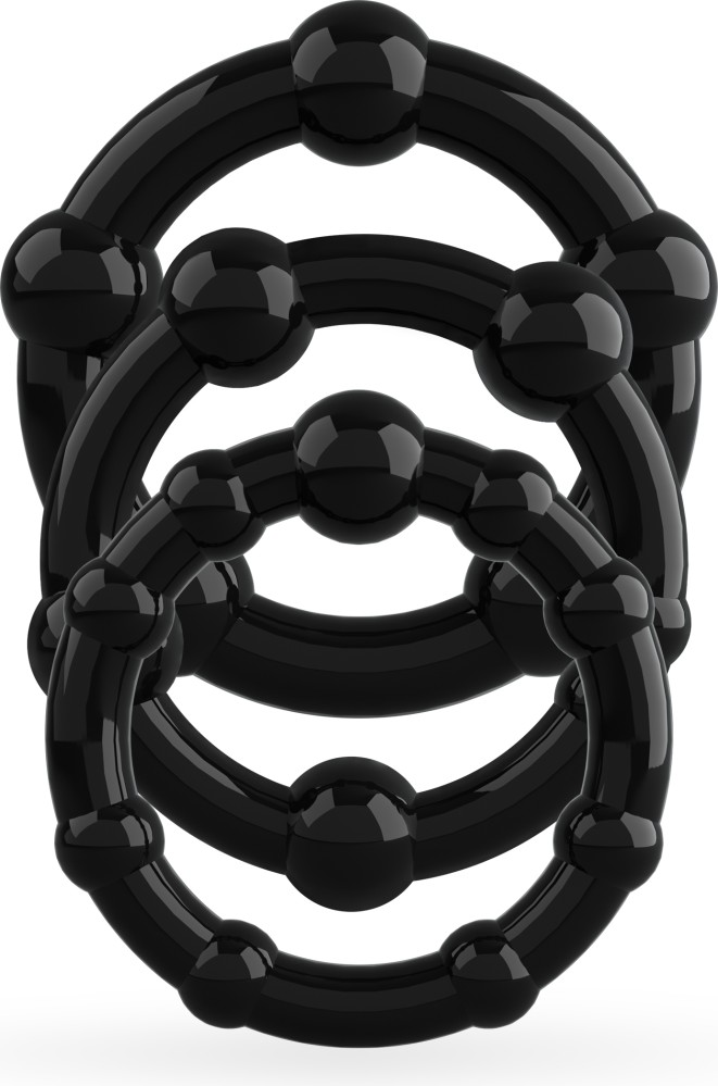 Crushious Triple Bead set 3 anelli fallici TPE elastici erezione