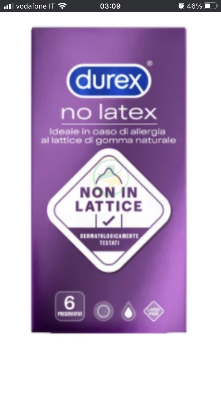 Durex No Latex preservativi senza lattice 6 pezzi