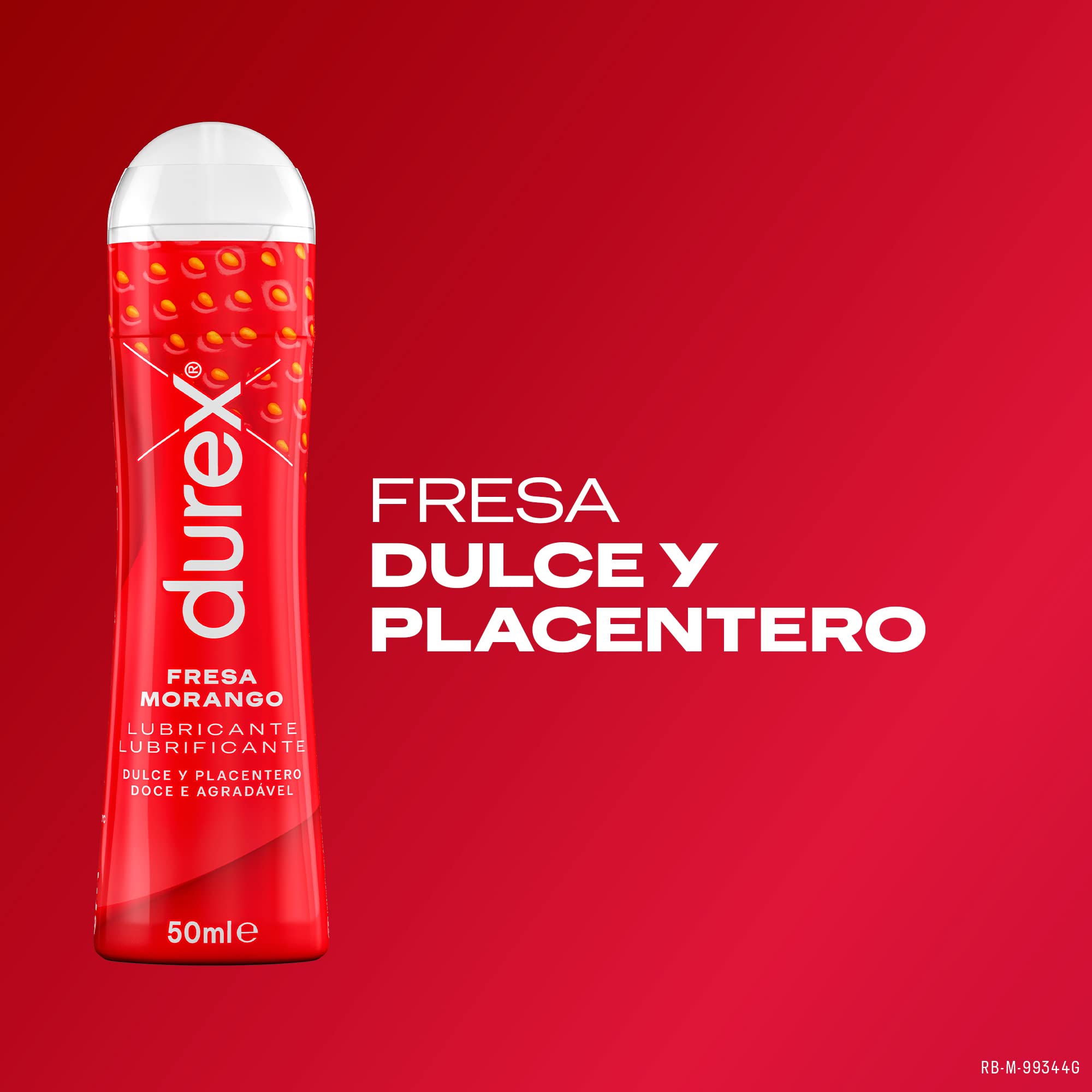 Durex Fragola lubrificante intimo 2x50 ml gusto fragola