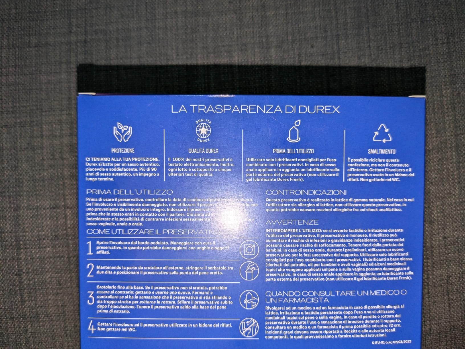 Durex Jeans 3XL preservativi 20 pezzi larghi 64 mm