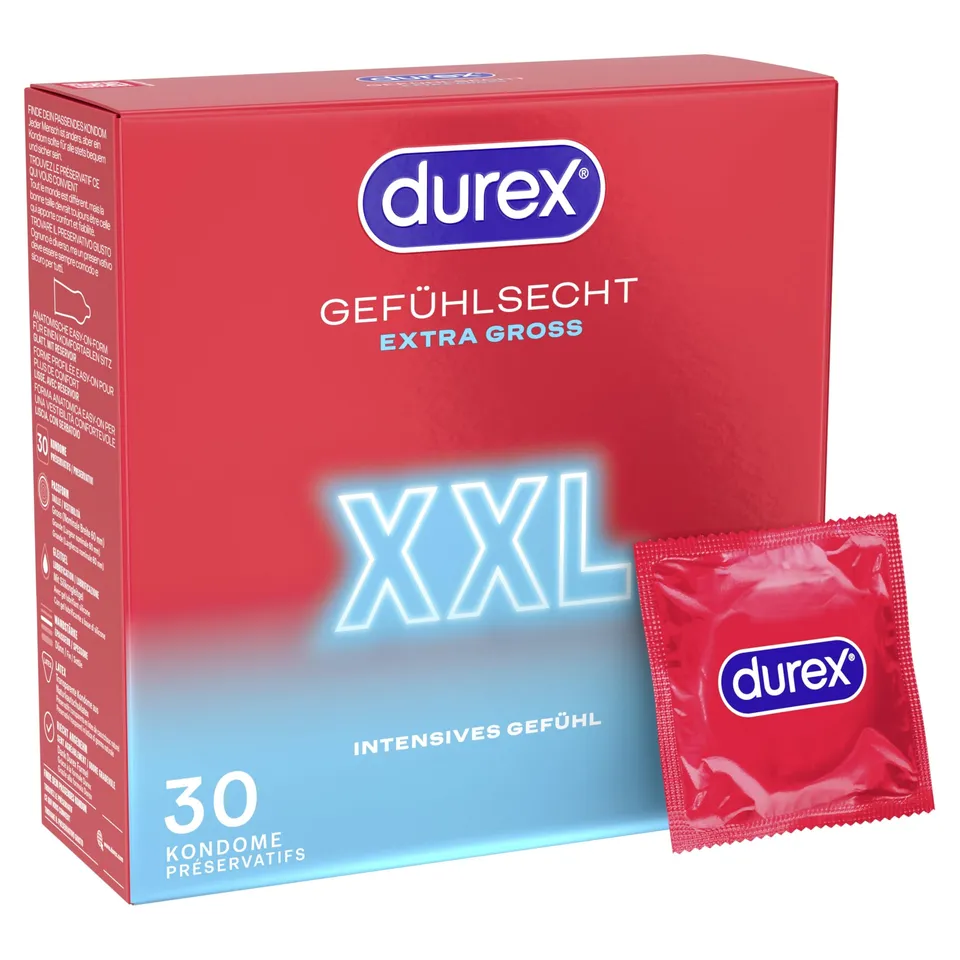 Durex Gefühlsecht XXL preservativi 22x6 cm comfort XL