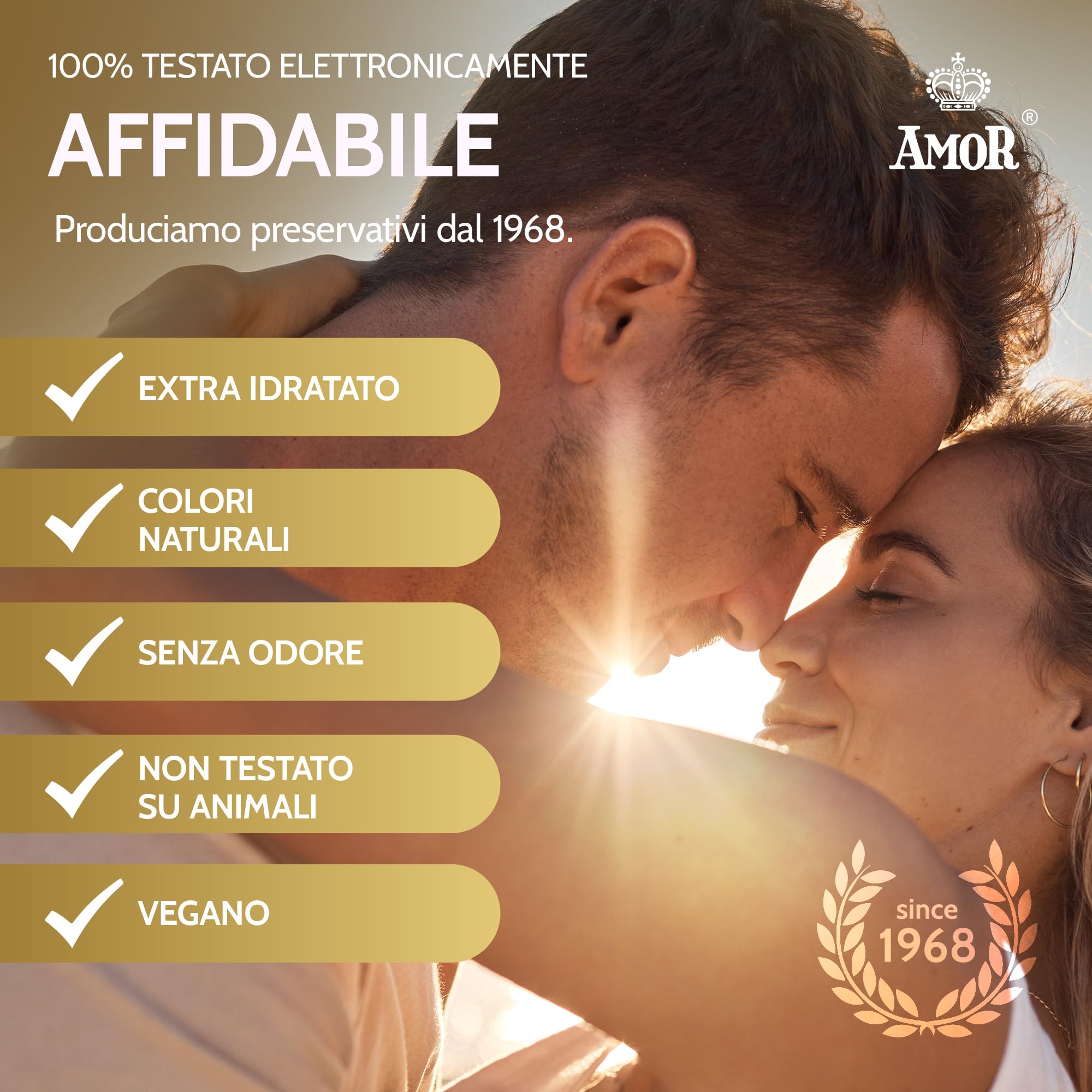 AMOR Nature 57 mm preservativi 100 pezzi trasparenti