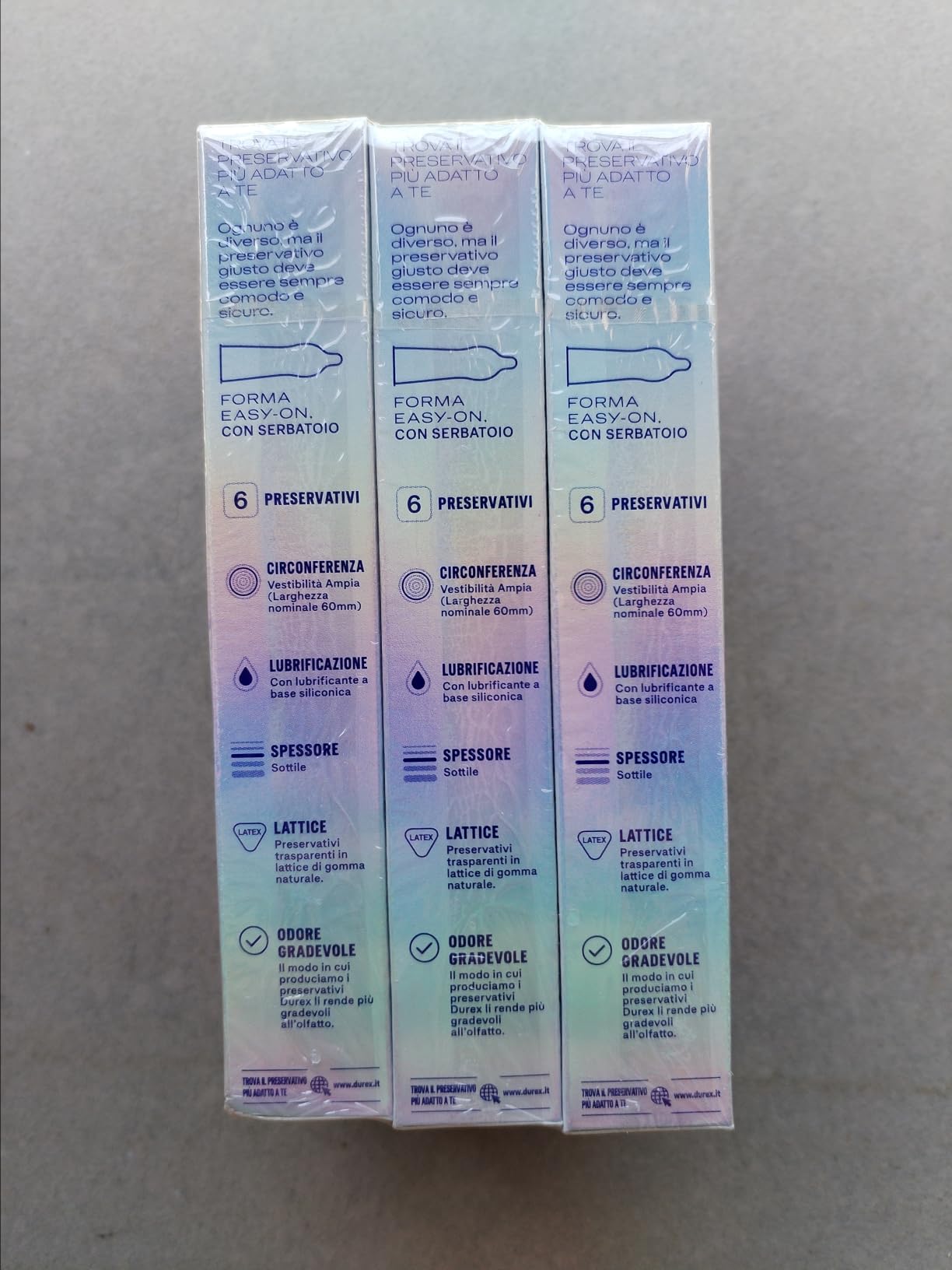 Durex Invisible XL preservativi 18 pezzi misura 60 mm