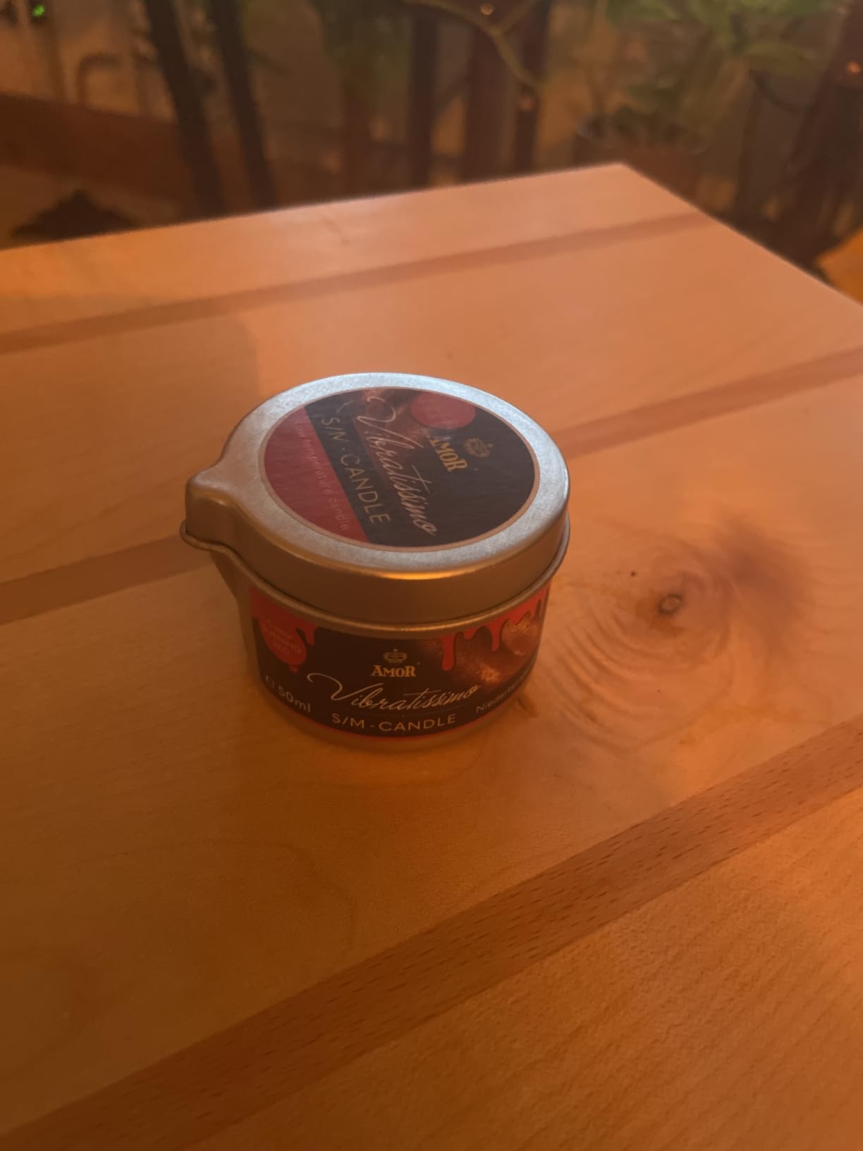 AMOR Vibratissimo Burning Red candela massaggio 50 ml cera tiepida