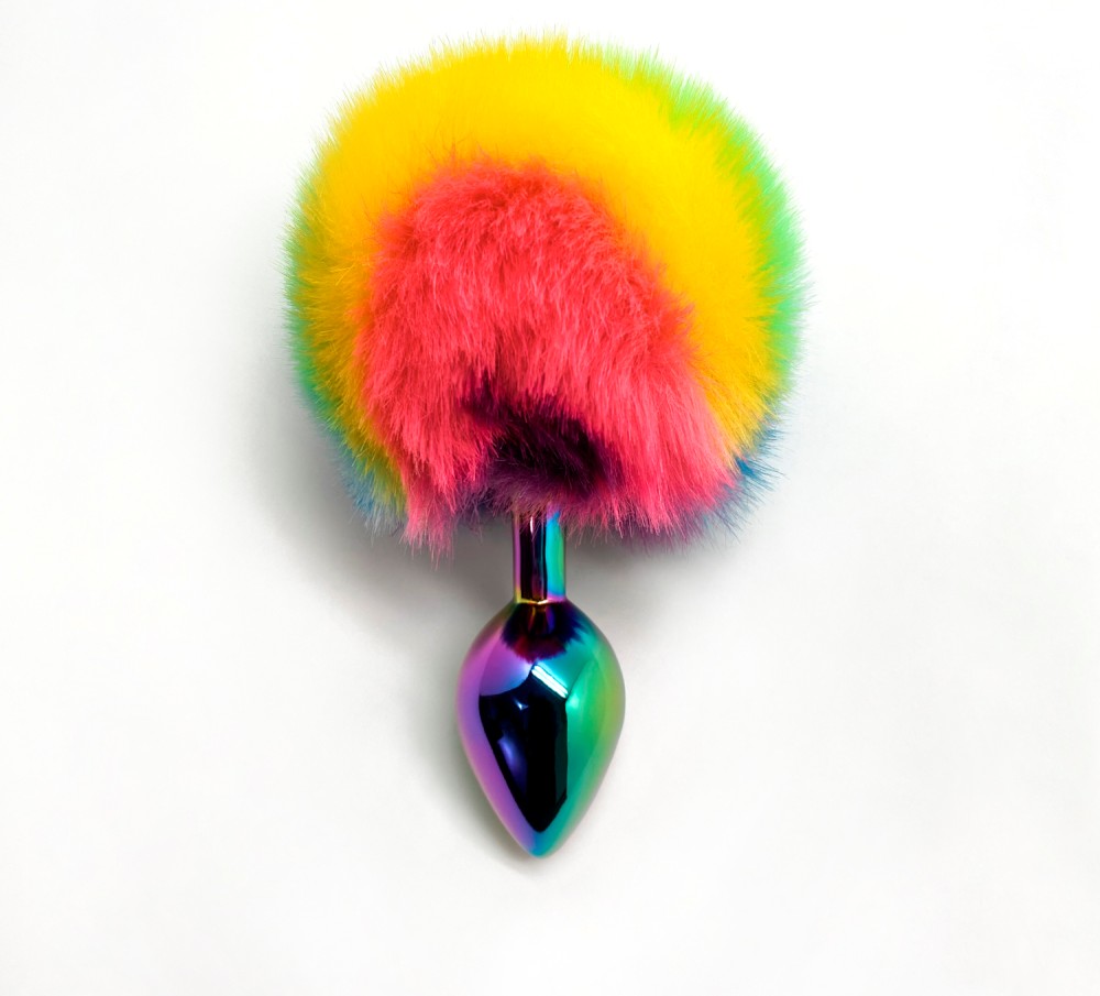 Wooomy Filippi plug anale metallo con coda pride