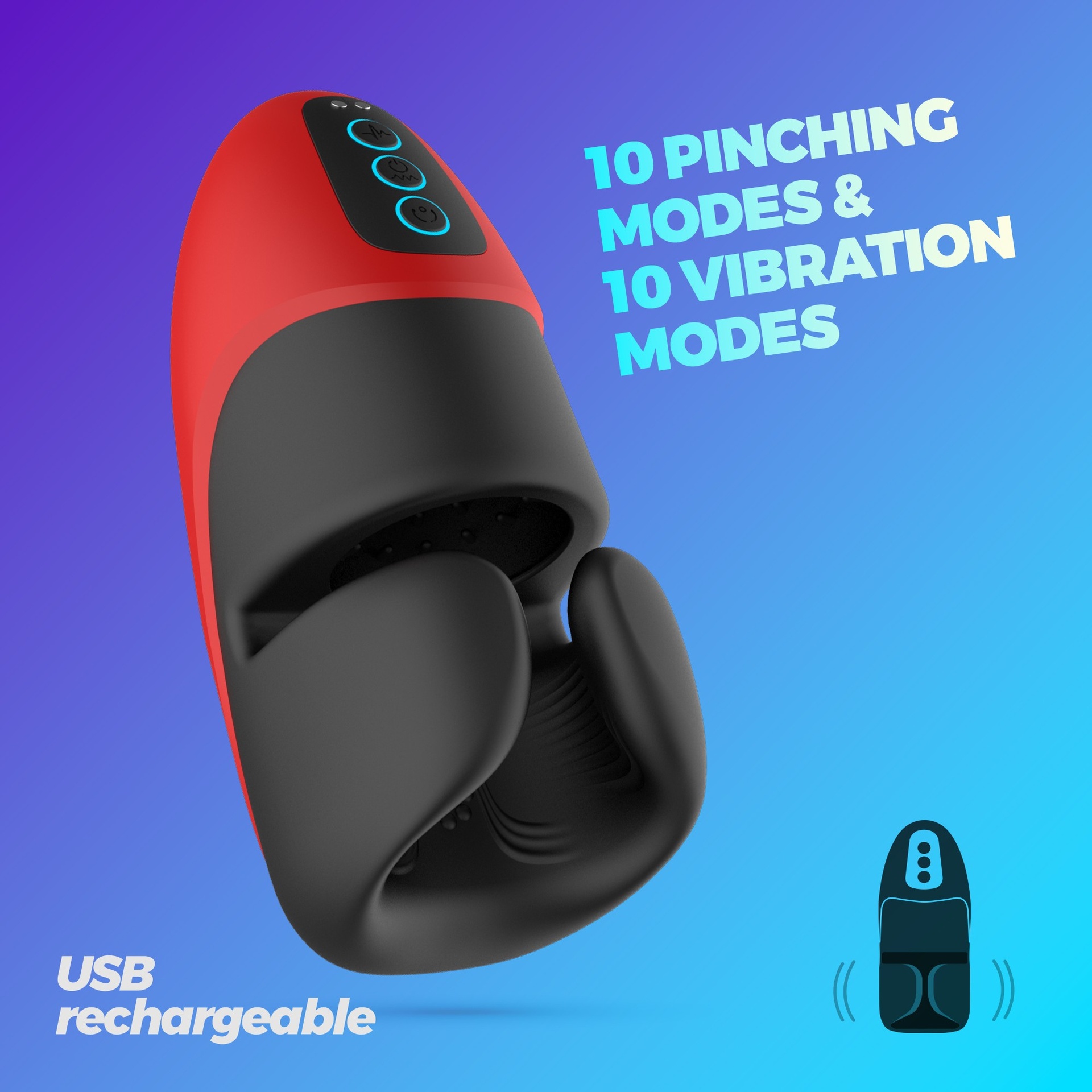 Crushious Pancho masturbatore automatico silicone 16,5 cm