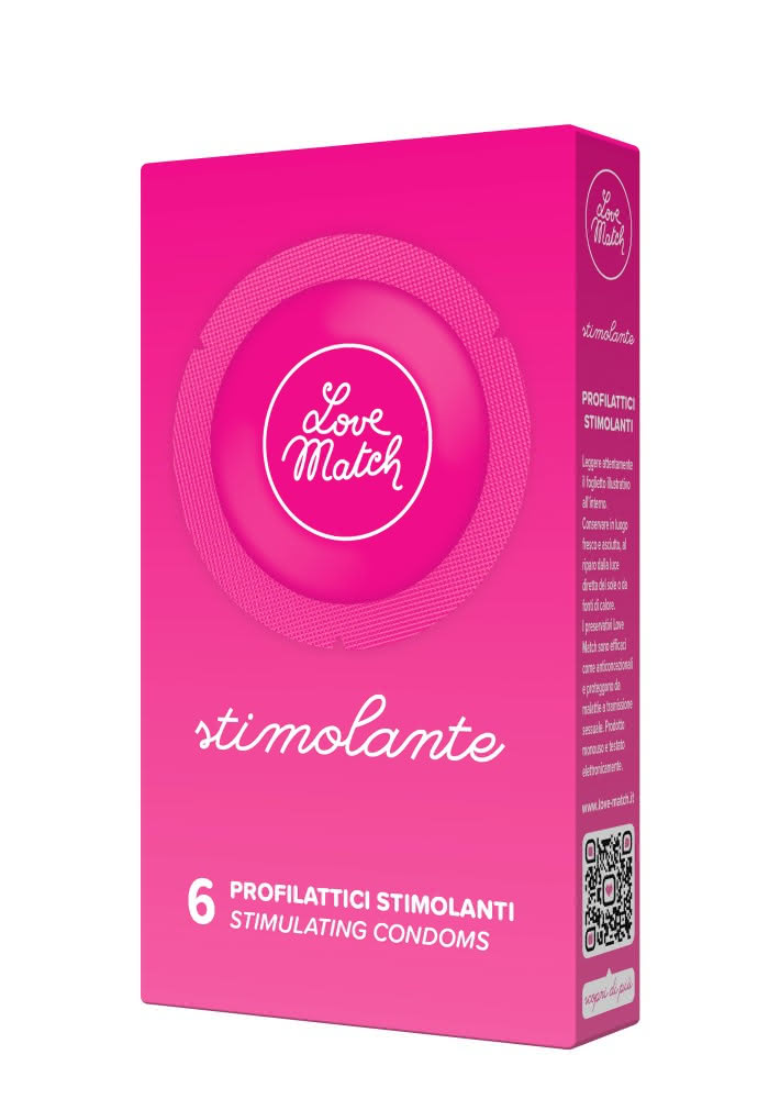 Love Match Stimolante preservativi con rilievi 6 pezzi