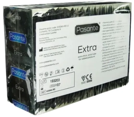 Pasante Extra preservativi extra lubrificati 72 pezzi